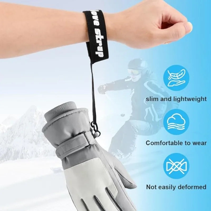 Elastic Glove Wrist Leash for Skiing, Snowboarding & Mountaineering