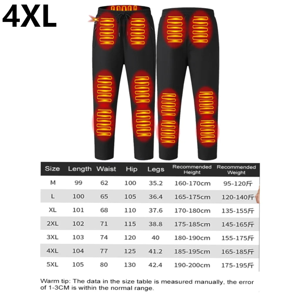 Unisex Heated Pants and Vests – 10-Zone Electric Trousers, Waterproof with 3 Heat Settings
