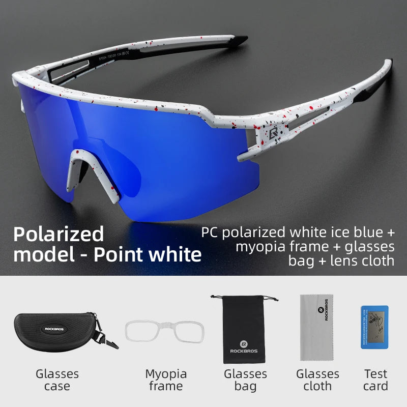 ROCKBROS Photochromic Cycling Glasses – UV400 Polarized Bike Eyewear