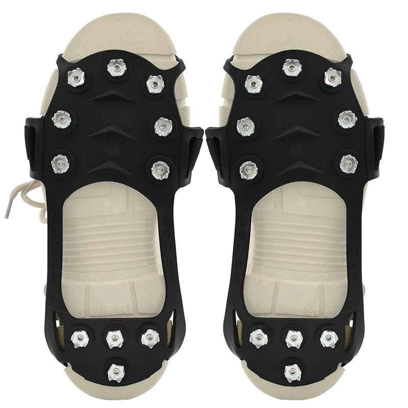 11-Teeth Ice Crampons – Anti-Slip Shoe Spikes for Winter Hiking