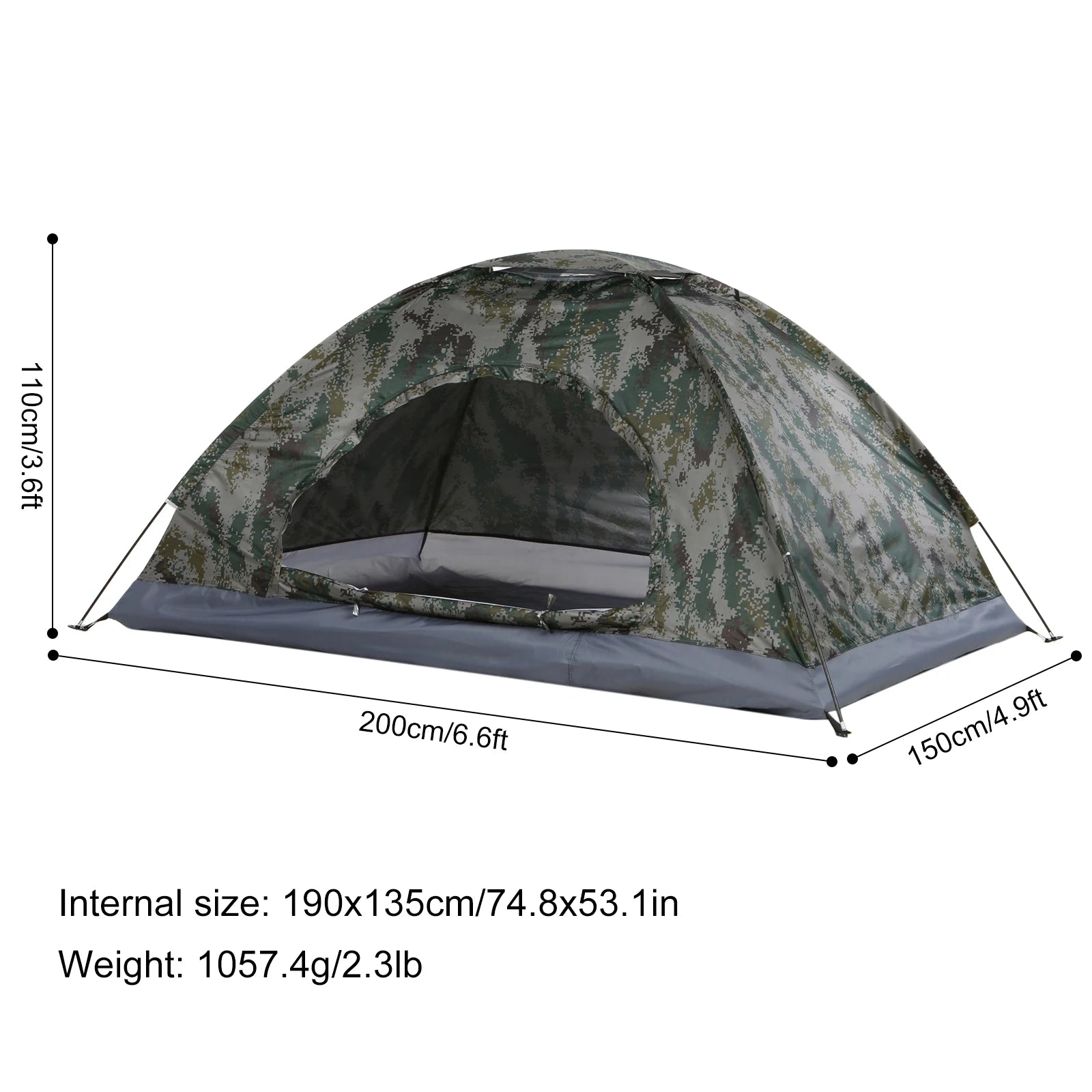 Tomshoo Ultralight 1‑2‑Person UPF 30+ Camping Tent
