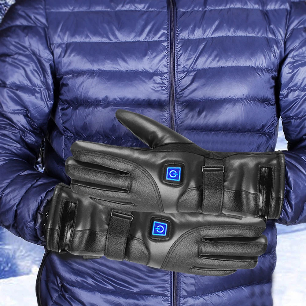 Rechargeable Electric Heated Gloves – 3 Heat Levels, Touchscreen Compatible