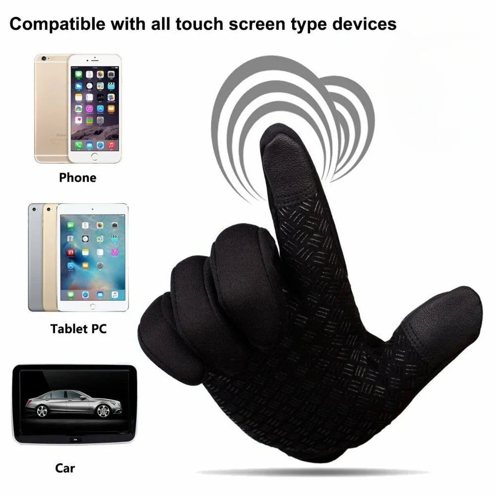 Winter Thermal Touchscreen Gloves – Windproof & Non-Slip