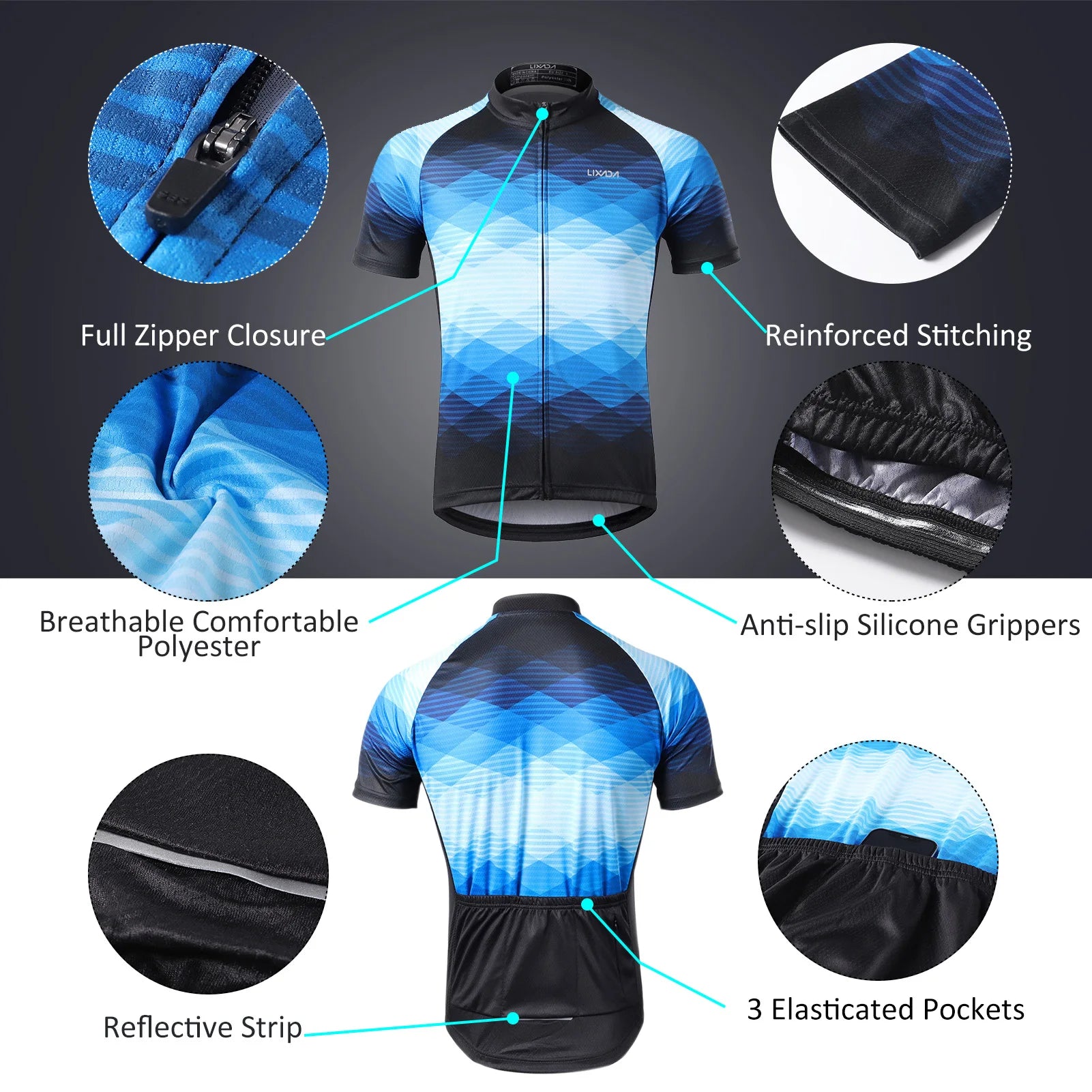 Short Sleeve Cycling Jersey for Pro Team & Road Riders