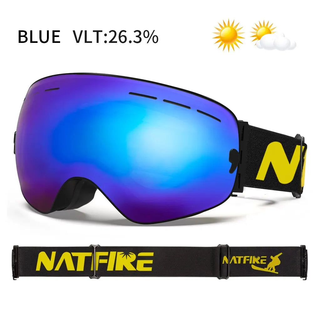 NATFIRE UV400 Anti-Fog Ski & Snowboard Goggles