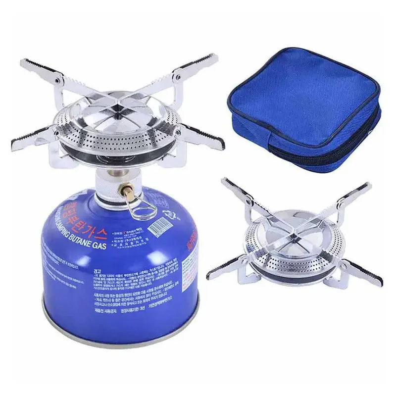Portable Windproof Camping Gas Stove with Electronic Ignition for Outdoor Cooking