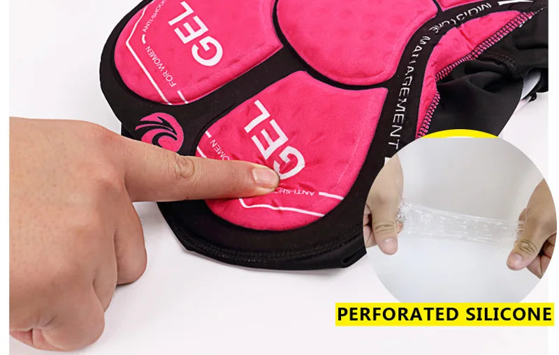 X-TIGER Women's 3D Gel Padded Cycling Shorts – Shockproof MTB/Road