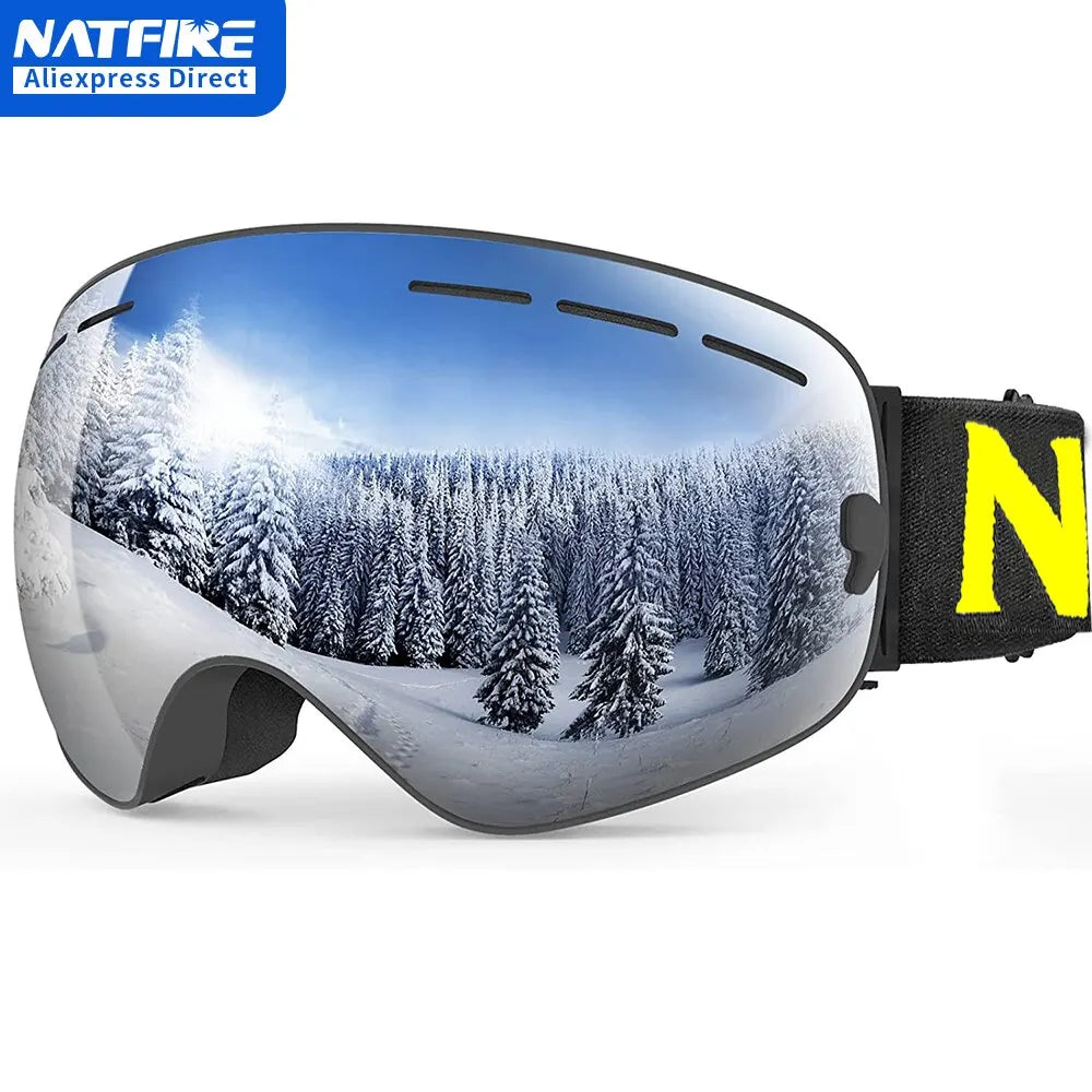 NATFIRE UV400 Anti-Fog Ski & Snowboard Goggles