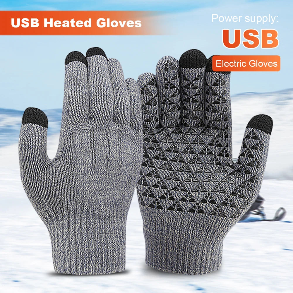 Rechargeable Winter Heated Touchscreen Friendly Gloves