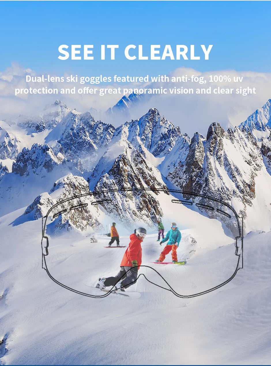 NATFIRE UV400 Anti-Fog Ski & Snowboard Goggles