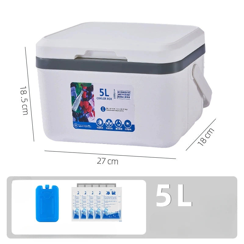 Portable Cooler Box for Camping, BBQ, Car & Picnic Use (5L/6L/12L)