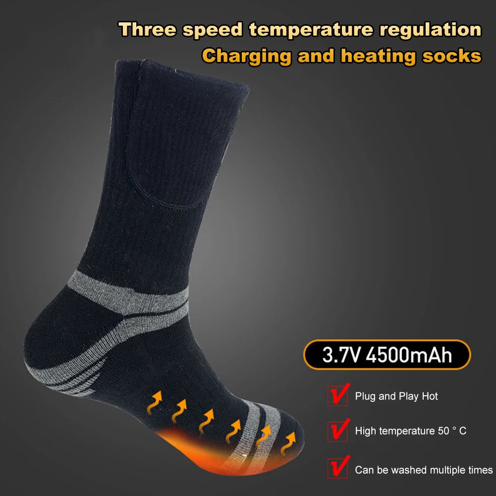 Unisex Rechargeable Heated Thermal Socks – Thickened & Washable