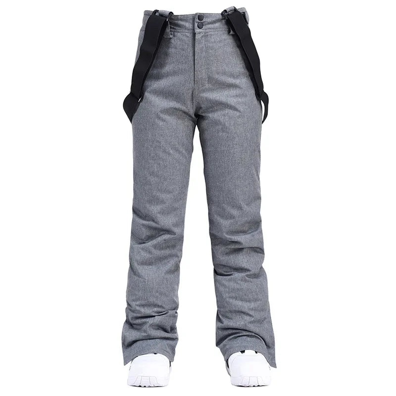 Unisex Waterproof Ski Pants with Suspenders
