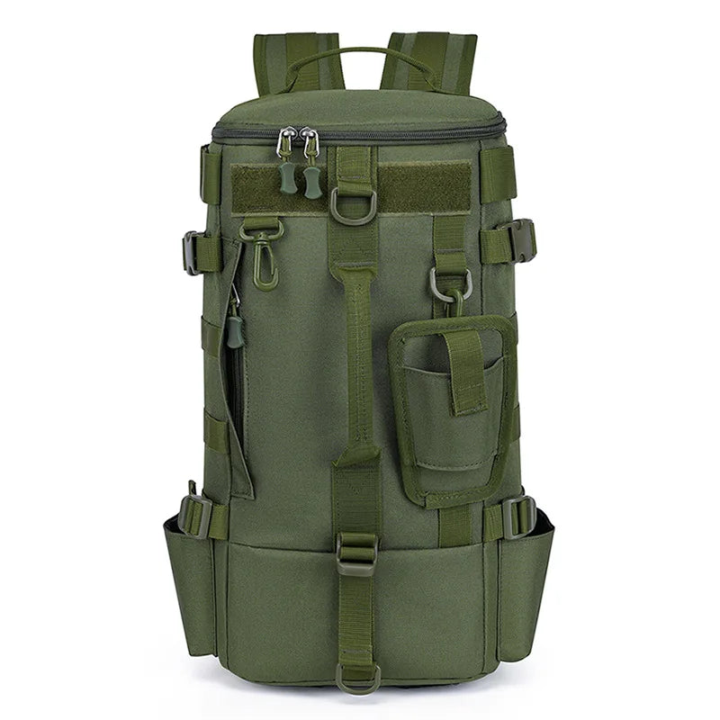Tactical Fishing Backpack with Rod Holders & MOLLE System
