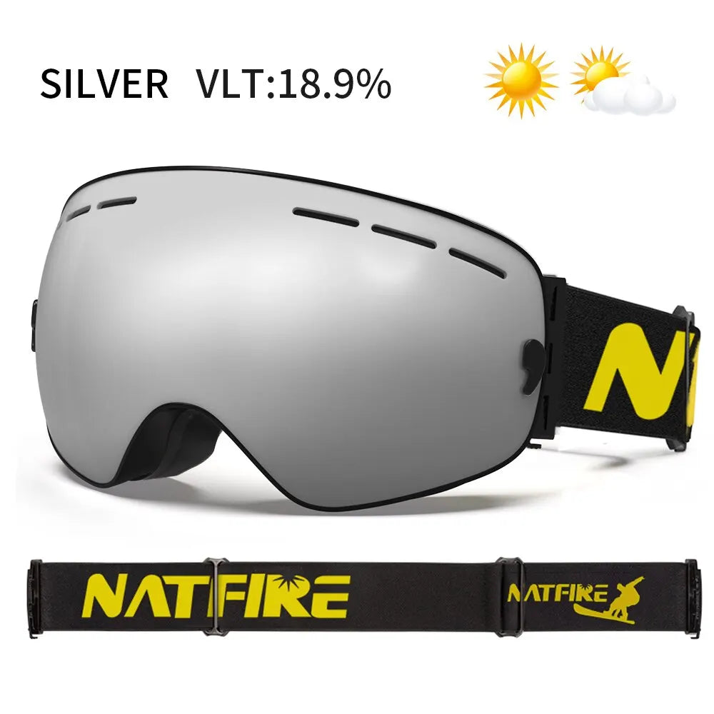 NATFIRE UV400 Anti-Fog Ski & Snowboard Goggles
