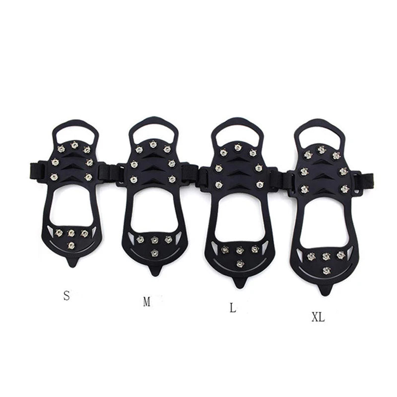11-Teeth Ice Crampons – Anti-Slip Shoe Spikes for Winter Hiking