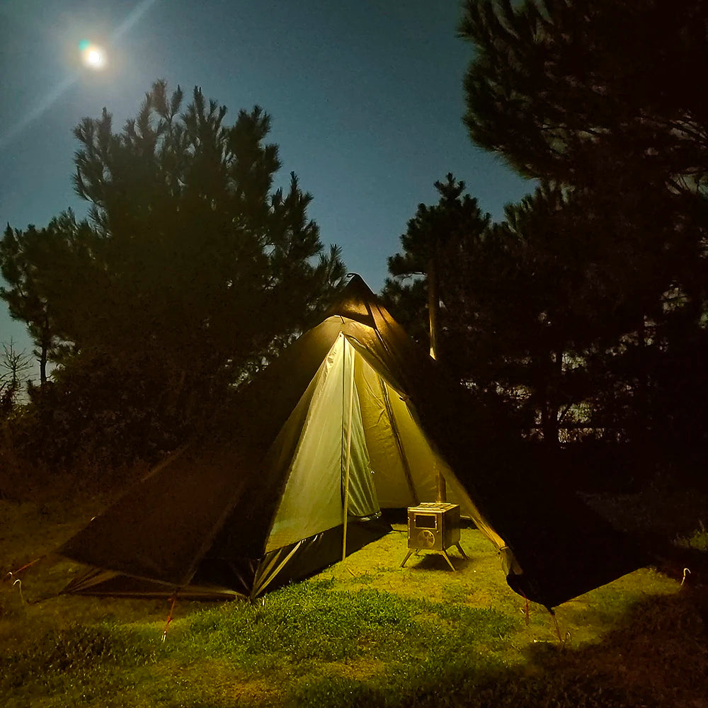 Ultralight 1-Person Hot Tent with Chimney Window for Winter