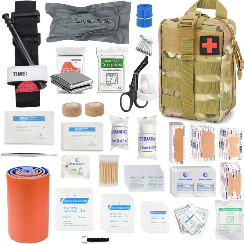 156-Piece First Aid Kit – 30-in-1 Portable Emergency Kit for Home, Travel & Outdoors