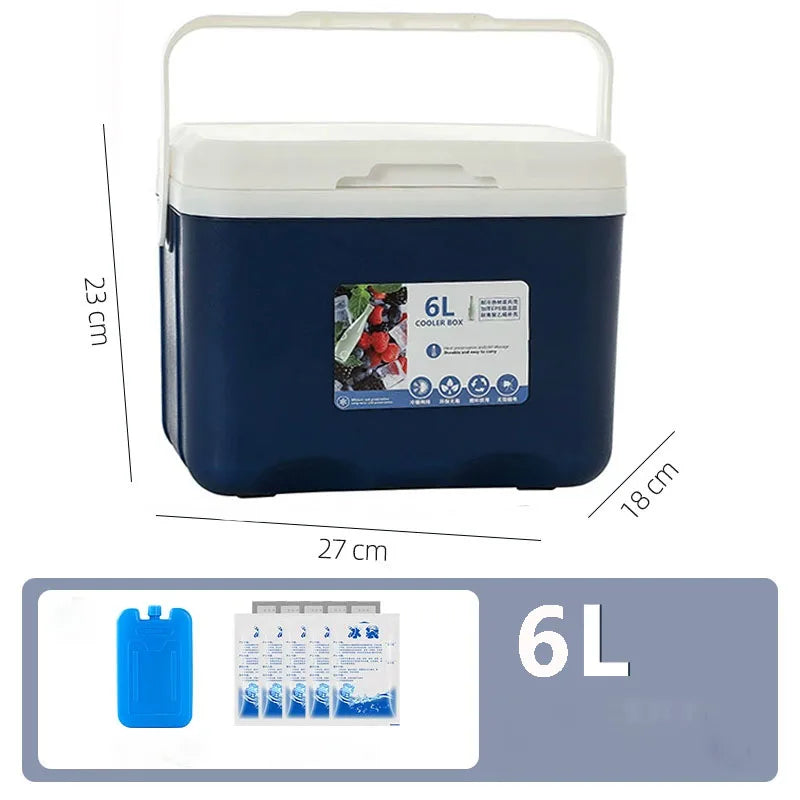 Portable Cooler Box for Camping, BBQ, Car & Picnic Use (5L/6L/12L)