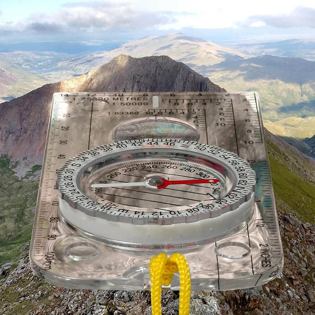 Orienteering Compass with Map Ruler for Hiking, Scouting & Survival