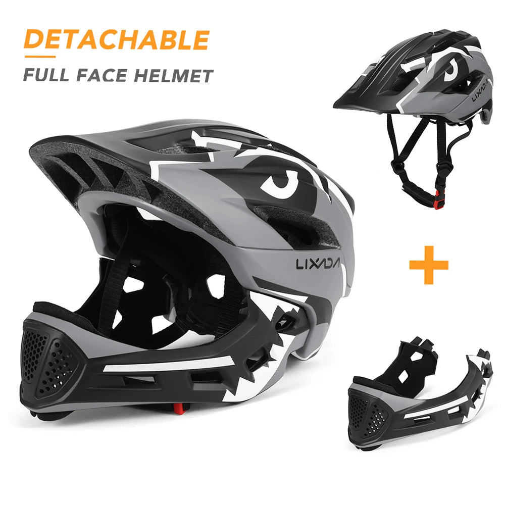 Kids Detachable Full-Face Bike Helmet – Multi-Sport Protection