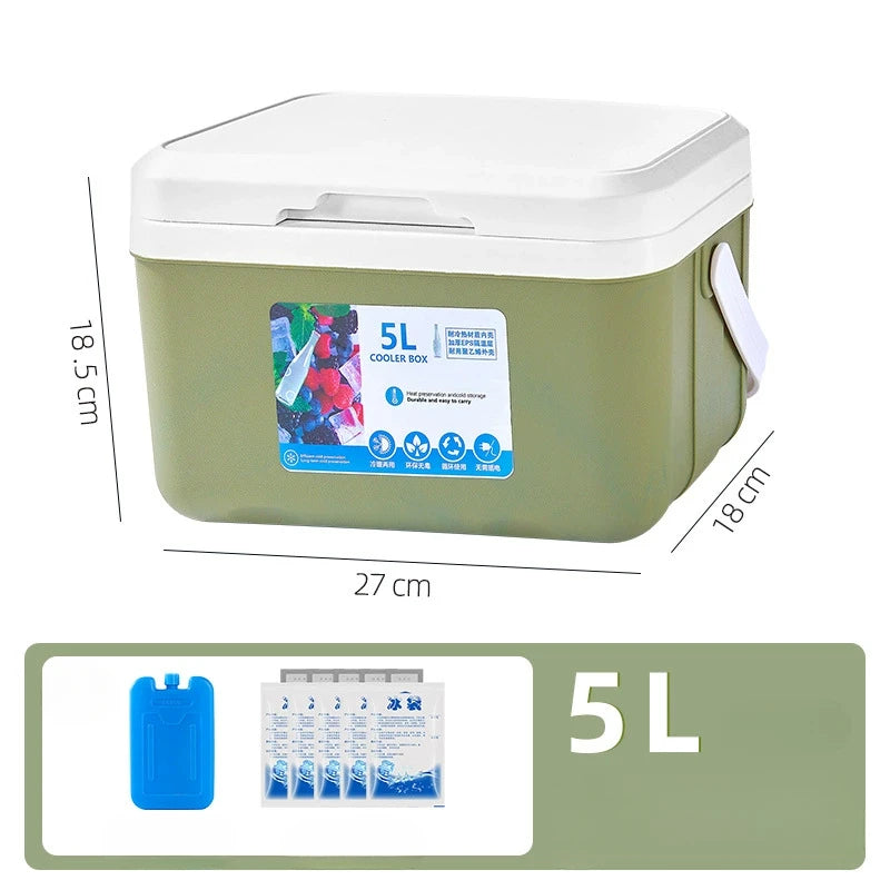 Portable Cooler Box for Camping, BBQ, Car & Picnic Use (5L/6L/12L)