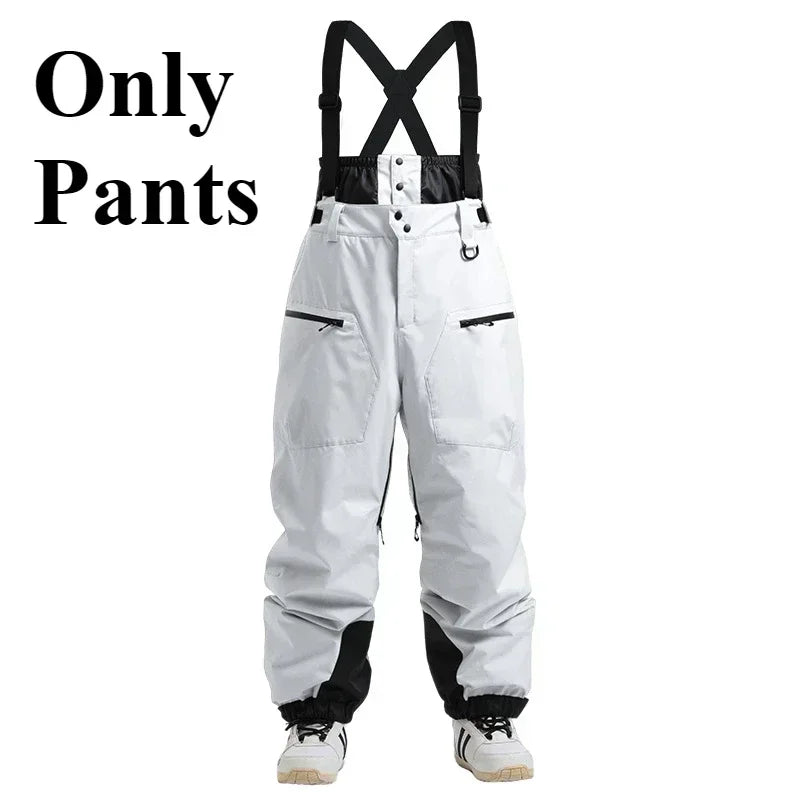 Unisex Waterproof Ski & Snowboard Overalls with Straps
