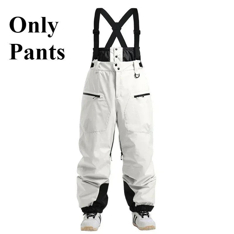 Unisex Waterproof Ski & Snowboard Overalls with Straps