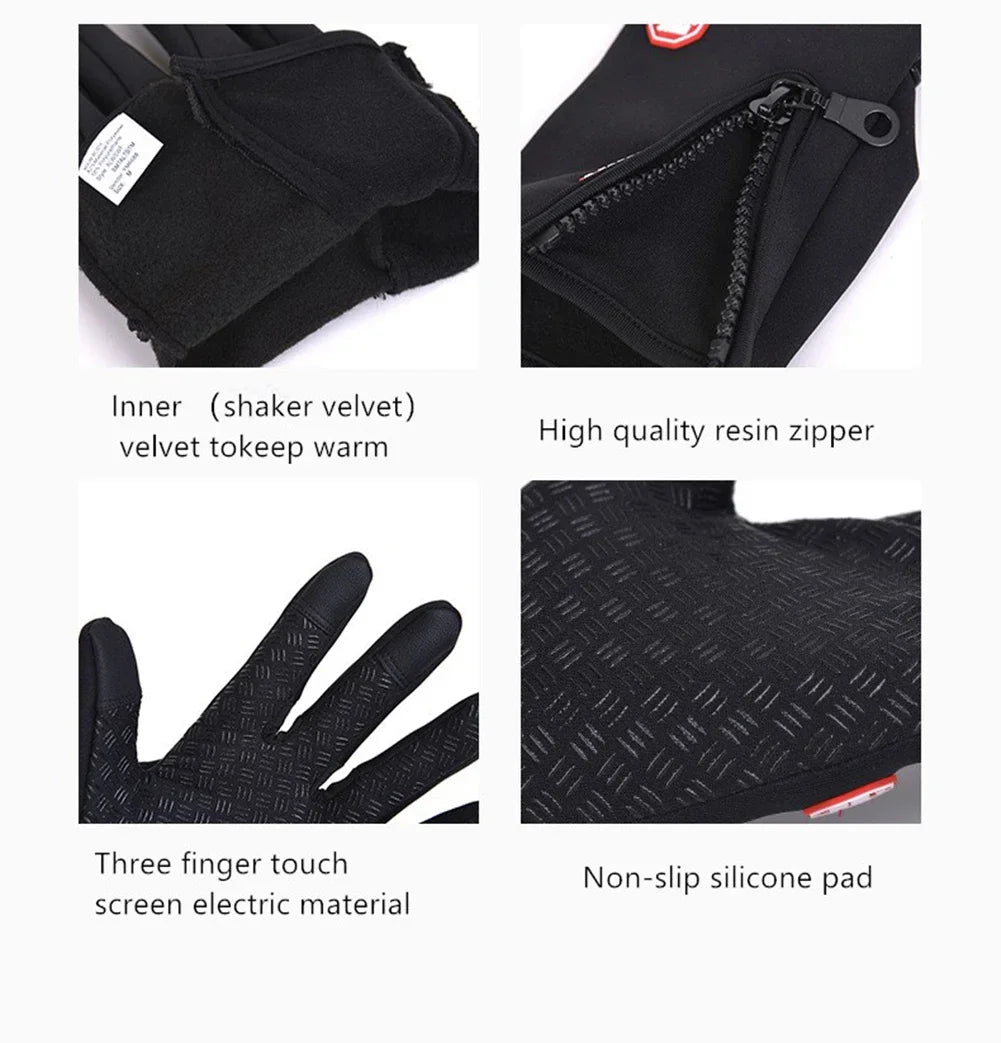 Winter Thermal Touchscreen Gloves – Windproof & Non-Slip