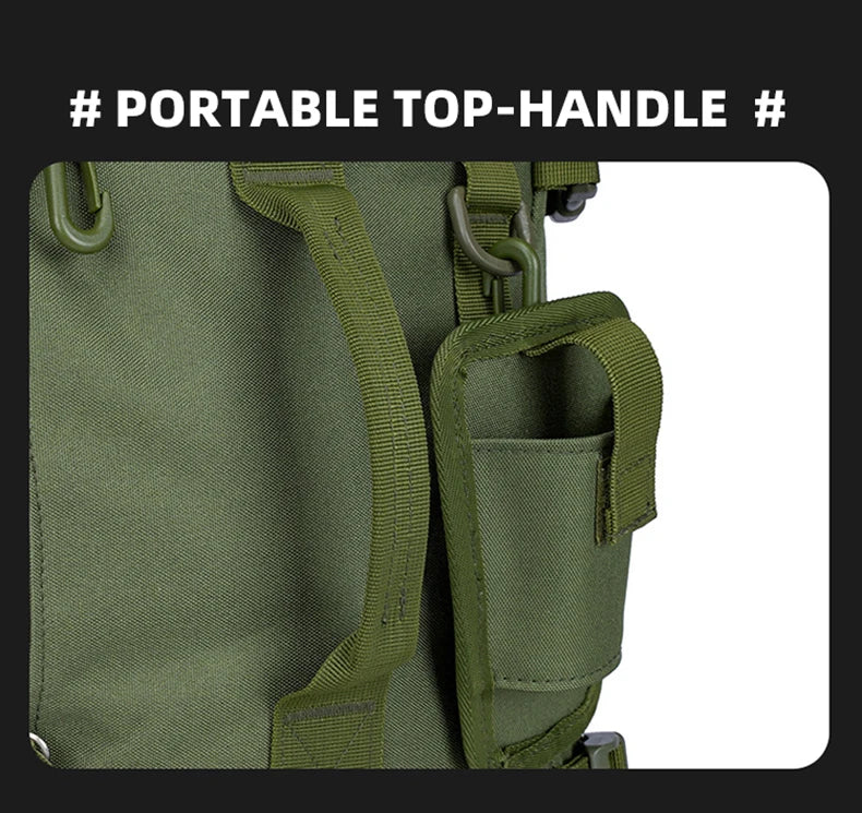 Tactical Fishing Backpack with Rod Holders & MOLLE System