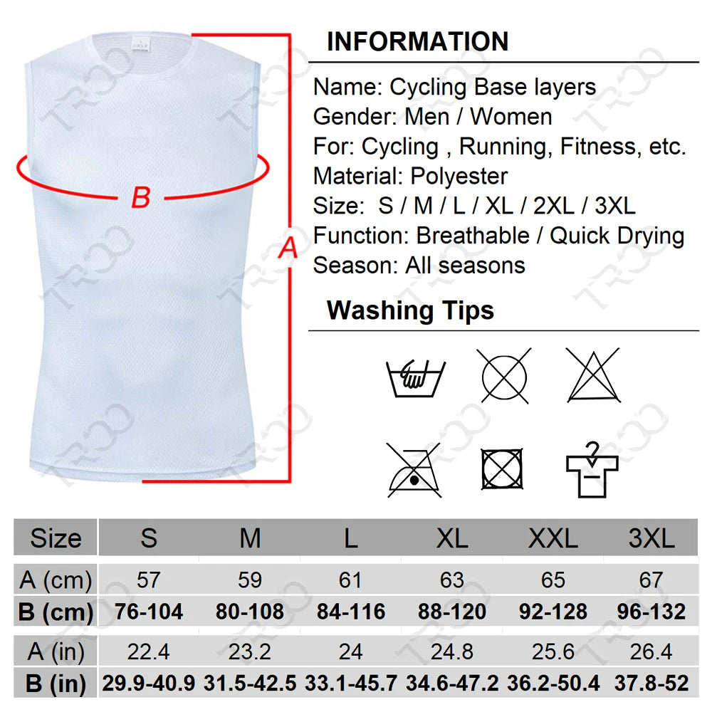 Quick-Dry Reflective Sleeveless Cycling Undershirt for Cycling