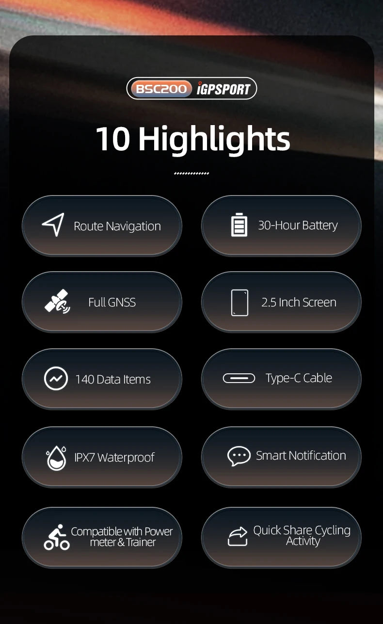 iGPSPORT BSC200 GPS Wireless Cycling Speedometer with ANT+ & Bluetooth 5.0