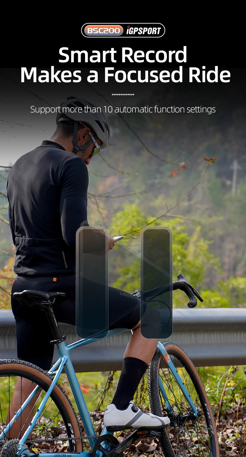 iGPSPORT BSC200 GPS Wireless Cycling Speedometer with ANT+ & Bluetooth 5.0