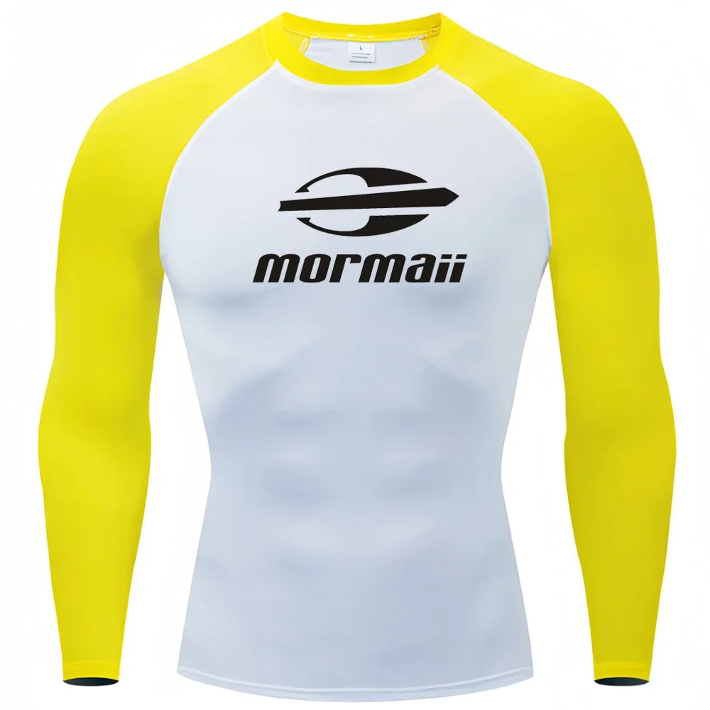 Men’s UV Protection Long Sleeve Rash Guard for Surf & Swim