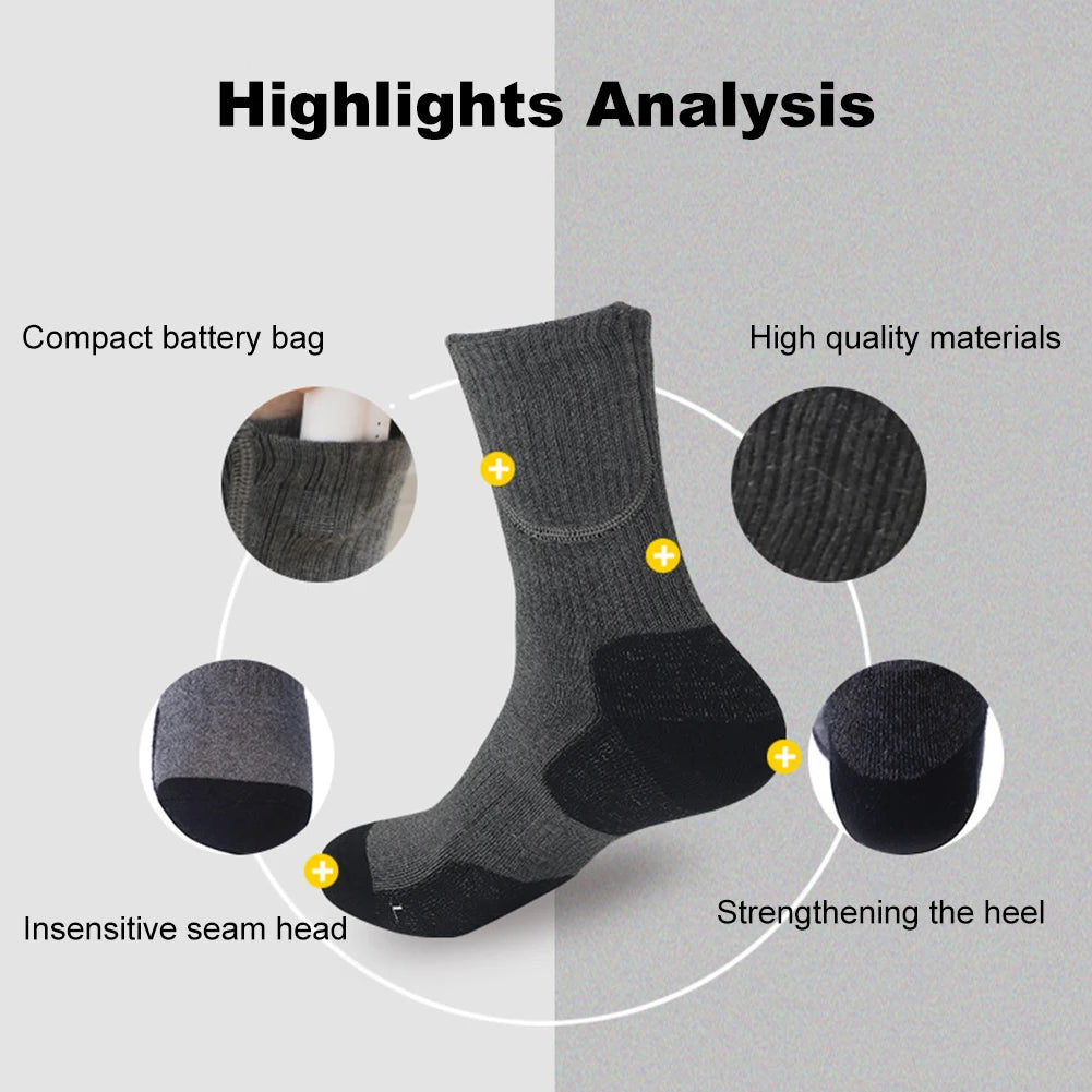 Unisex Rechargeable Heated Thermal Socks – Thickened & Washable