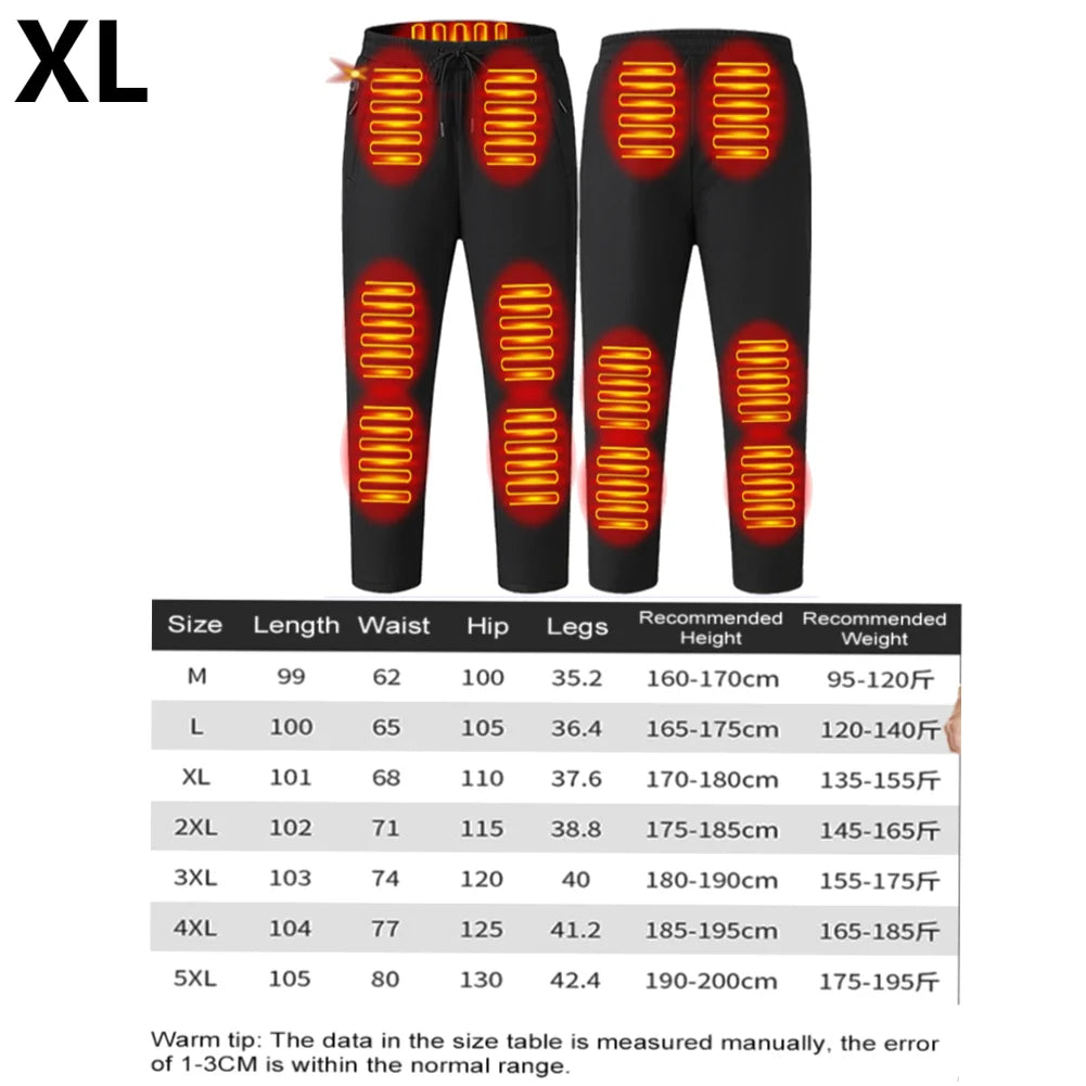 Unisex Heated Pants and Vests – 10-Zone Electric Trousers, Waterproof with 3 Heat Settings