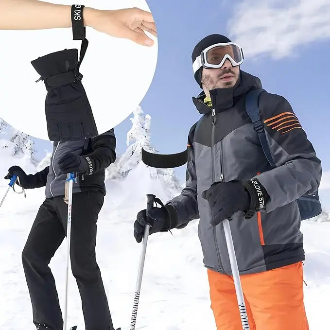 Elastic Glove Wrist Leash for Skiing, Snowboarding & Mountaineering