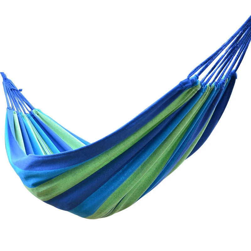 Double Camping Hammock with 2 Tie Straps for Indoors & Outdoors