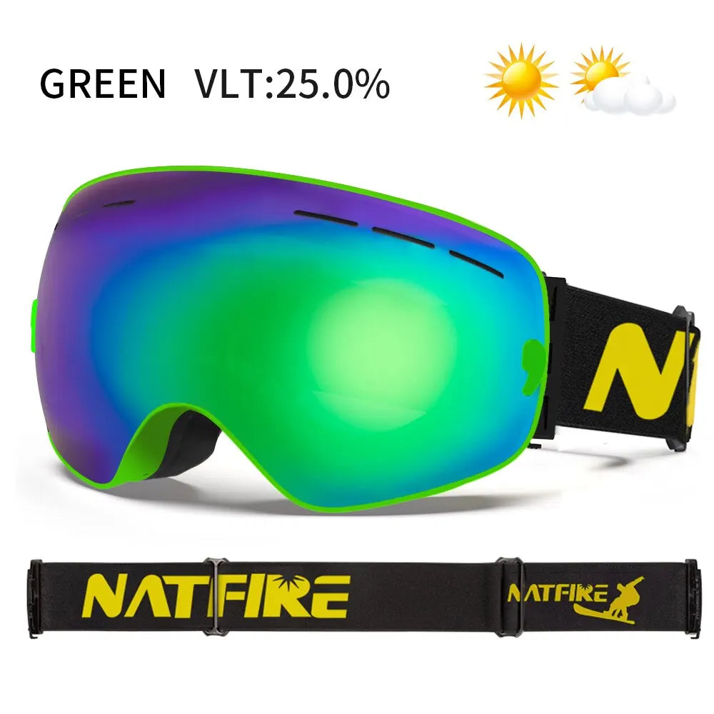 NATFIRE UV400 Anti-Fog Ski & Snowboard Goggles
