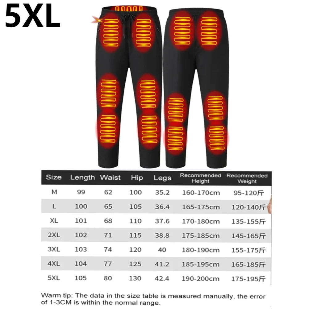 Unisex Heated Pants and Vests – 10-Zone Electric Trousers, Waterproof with 3 Heat Settings