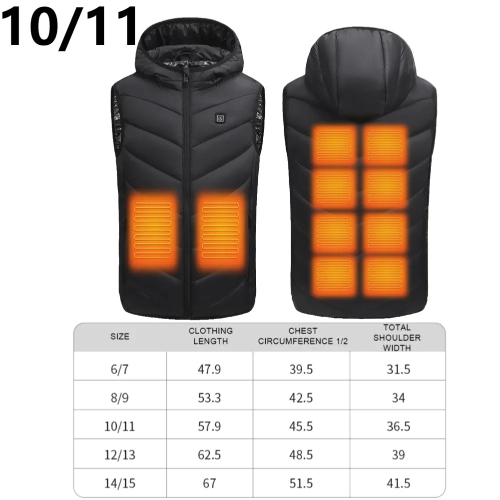 Unisex Heated Pants and Vests – 10-Zone Electric Trousers, Waterproof with 3 Heat Settings