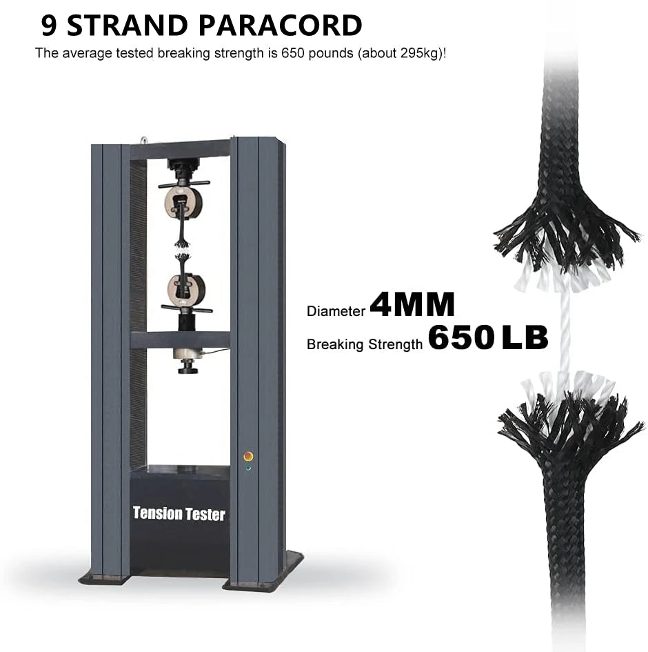 100m 9-Core 650lb Paracord (4mm)