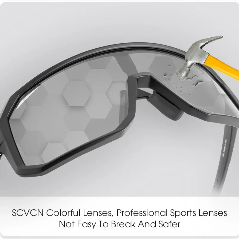 SCVCN Photochromic Cycling Sunglasses for Men & Women