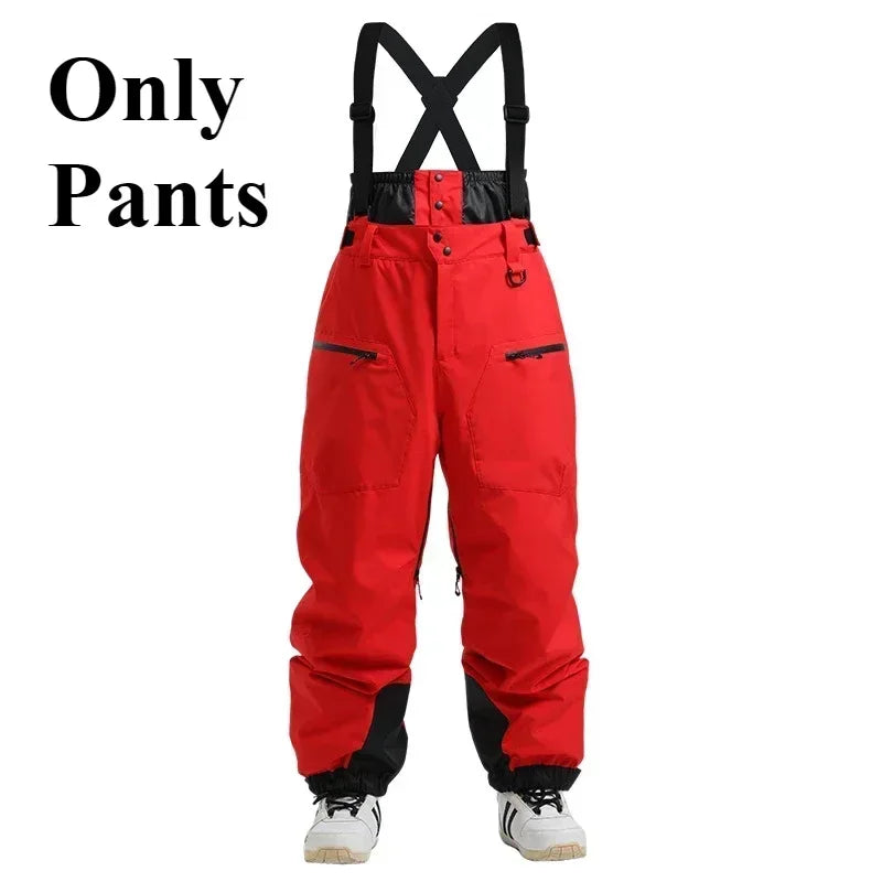 Unisex Waterproof Ski & Snowboard Overalls with Straps