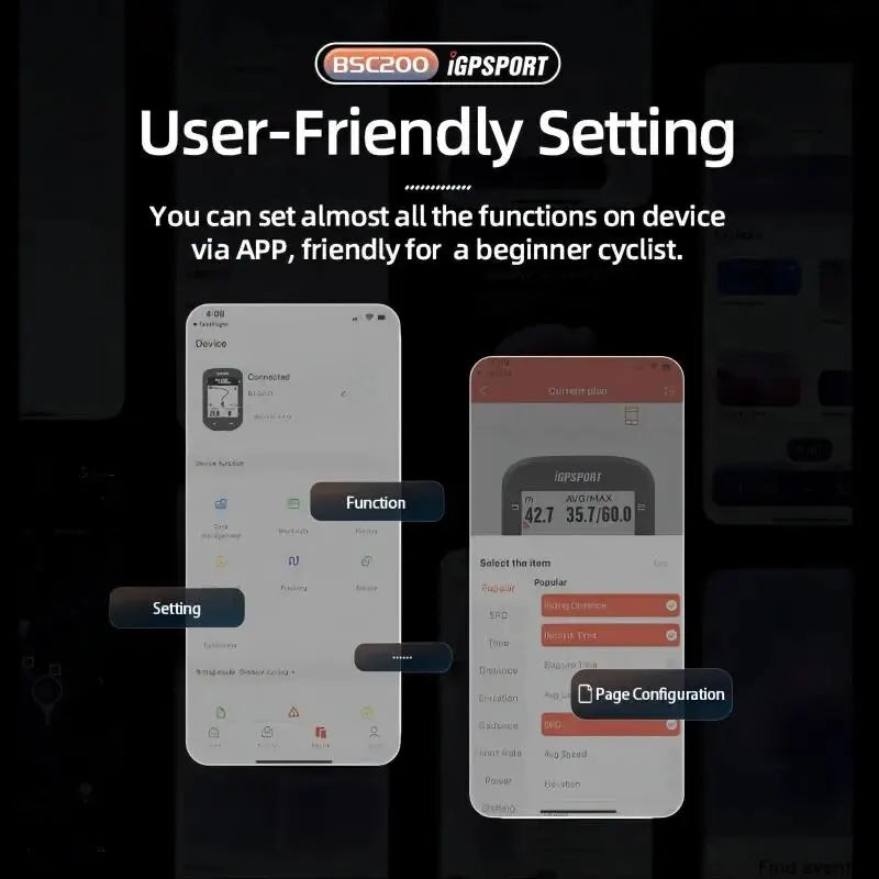 iGPSPORT BSC200 GPS Wireless Cycling Speedometer with ANT+ & Bluetooth 5.0