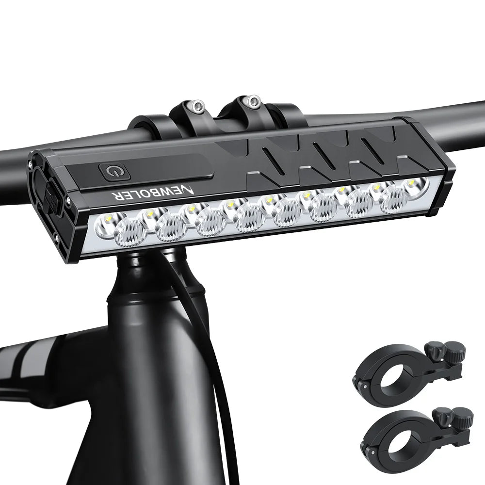 NEWBOLER USB Rechargeable Bike Light with 10,000mAh Battery