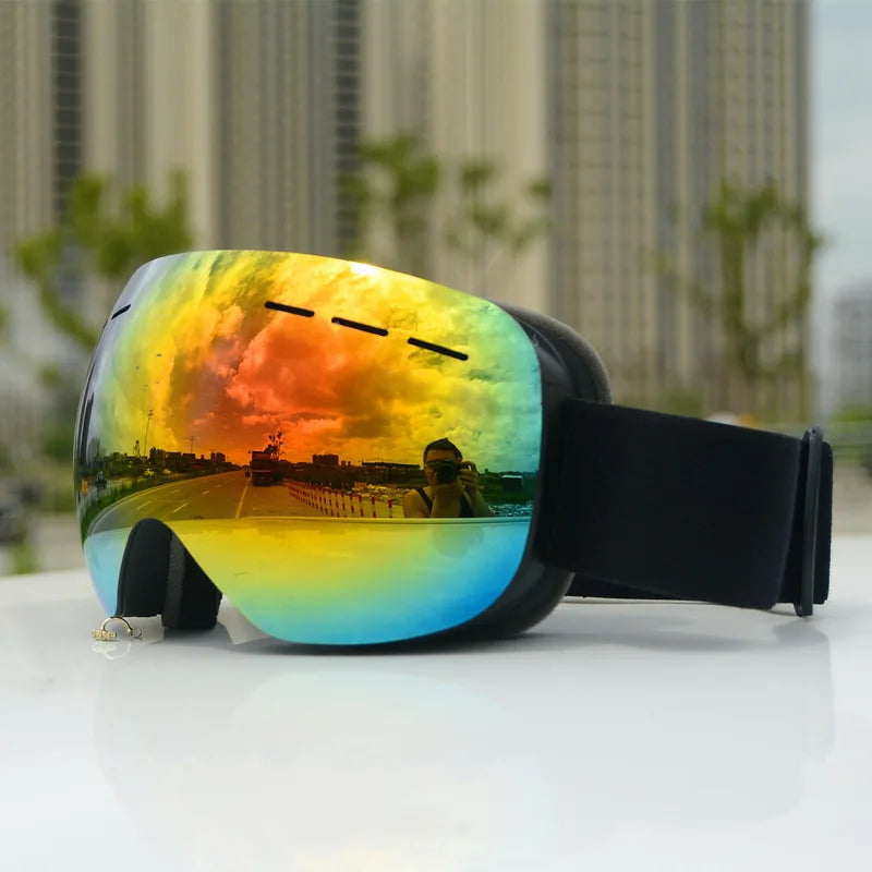Double-Lens Anti-Fog Ski & Snowboard Goggles for Men & Women
