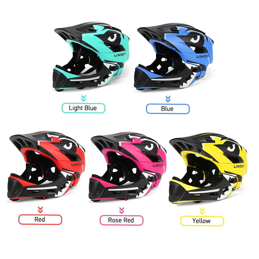 Kids Detachable Full-Face Bike Helmet – Multi-Sport Protection