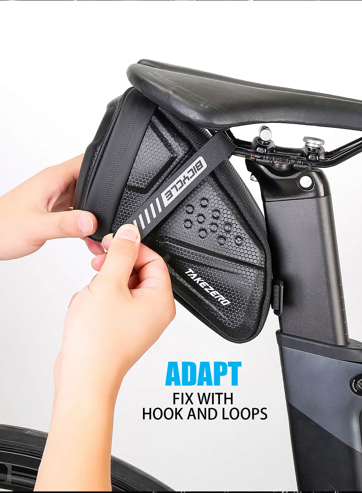 TAKEZERO TZ07 Bicycle Hard Shell Saddle Bag for Road & Mountain Bikes