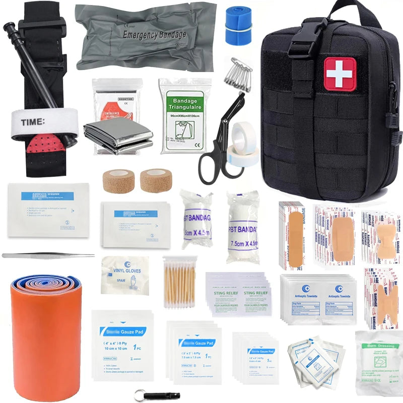 156-Piece First Aid Kit – 30-in-1 Portable Emergency Kit for Home, Travel & Outdoors